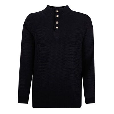 NORTH LATITUDE BUTTON PULLOVER-knitwear-KINGSIZE BIG & TALL