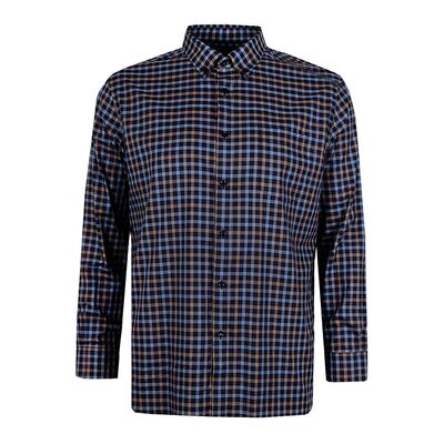 GAZMAN 079 MULTI CHECK L/S SHIRT-shirts casual & business-KINGSIZE BIG & TALL