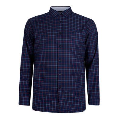 GAZMAN OXFORD CHECK L/S SHIRT-shirts casual & business-KINGSIZE BIG & TALL