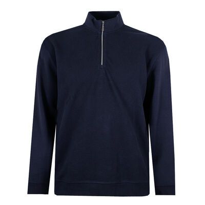 BACKBAY NAVY TEX ¼ PULL OVER-sale clearance-KINGSIZE BIG & TALL