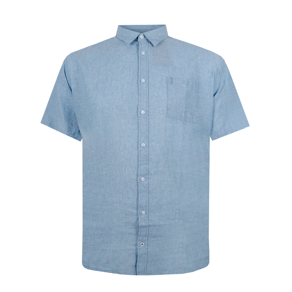 NORTH LATITUDE PLAIN LINEN S/S SHIRT